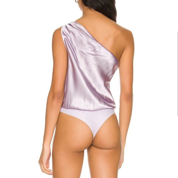 CAMI NYC Darby Bodysuit Lavender Purple 100% silk Size small Revolve Nordstrom - Picture 2 of 11